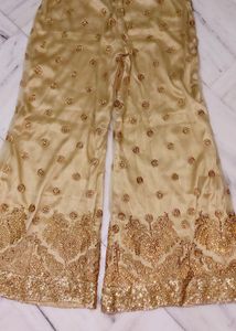 Golden Squnce Net Frock