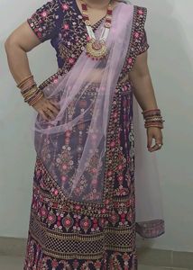 Women&#39;s Embroidered Lehenga With Blouse And Dupatt