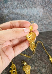 Covering Necklace And Earrings