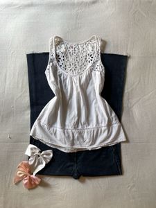 Crochet White Tank🧊