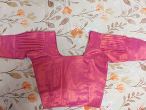 Pink Readymade Saree Blouse