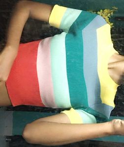 Striped Ribbed Knit Top