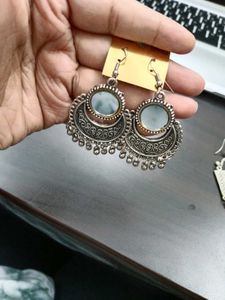 Pair Of Oxidised Earrings