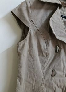 Khaki Double-Breasted Dress