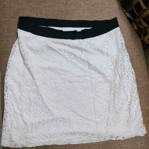 White Lace Mini Skirt