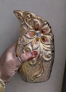 Beautiful Golden Ceramic Flower Pot