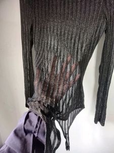 Black Mesh Bodysuit