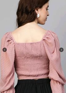 Ruched Puff Sleeve Top