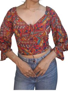 Boho Print Crop Top