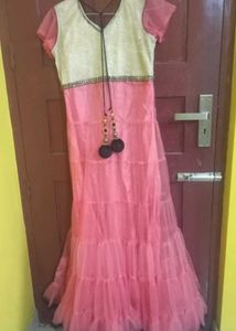 Elegant Pink Anarkali Dress