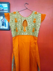 Orange &amp; Gold Kurta