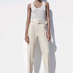 ZARA BELTED PANTS