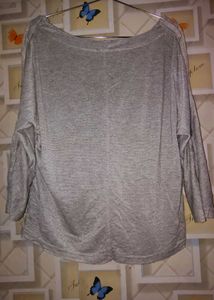 Silver Flowy Top