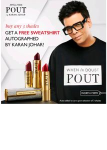 Karan Johar Pout Lipstick + Popxo Mini Lip Kit