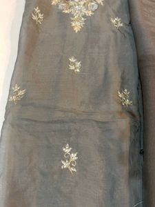 Elegant Gray Embroidered Salwar Kameez