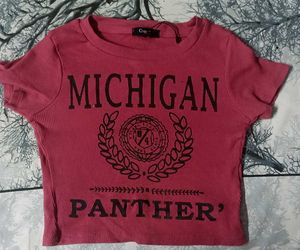 Michigan Panther Cropped Ribbed Tee