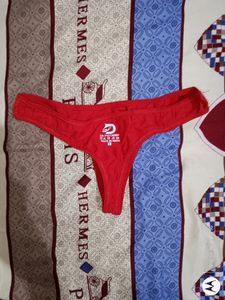 Low Rise Red Thong Panty