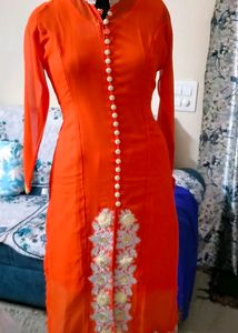 Orange Plazo Set