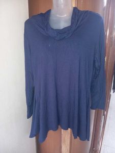 Elegant Cowl Neck Tunic Top