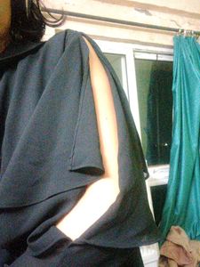 Black Cut Sleeves Top