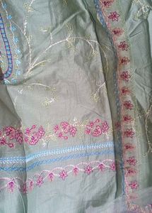 patchwork unstitched dress rayon material chiffon