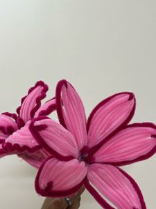 Dark pink Lilies 🌷 Pipe cleaner flowers