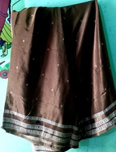 💥Sale Price Hour Deal 💥Brown Mettalic Saree