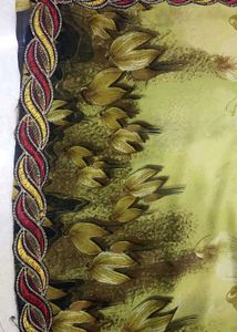 Floral Print Saree with Embellished Border