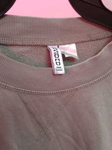 H&amp;M Olive Green Oversized Sweatshirt