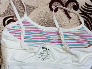 MAX Attached Bra Spaghetti Top-Multicolour- New