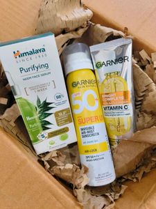 Skincare Bundle: Himalaya & Garnier (sunscreen,fac