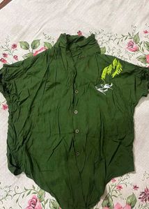 Beautiful Green Shirt Style Top