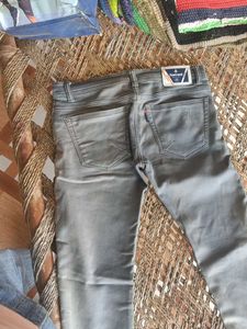 Gray Wash Denim Jeans
