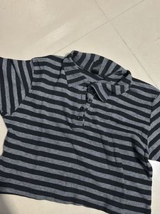 Striped Polo Top