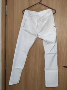 White Straight Leg Jeans