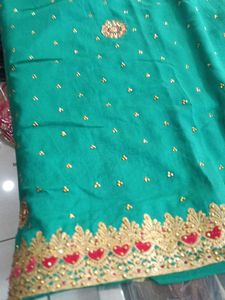 Emerald Green Sari