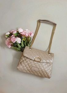 Accessorize Sparkly Gold Quilted Shoulder Bag