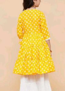 Yellow Printed Dress,like New