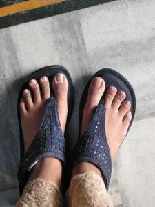 Solethreads Navy Blue Flats