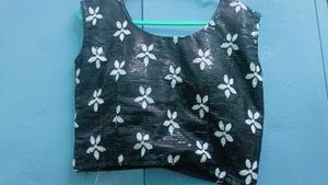 Sequined Floral Blouse