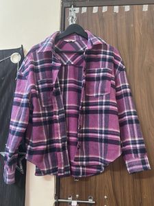 Purple Plaid Flannel Shirt