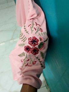 Peach Embroidered Top