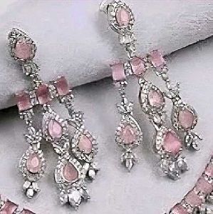 american diamond white necklace set ( number 4 )