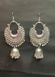 Silver Jhumka Earrings