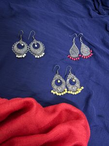 Boho Jewelry Set (4 Pair Earings, Bangles, Cuff)