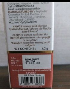 Mamaearth Matte Long Stay Lipstick Pack Of 2f