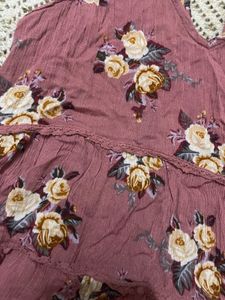 Peach Floral Top