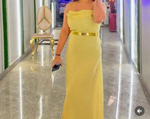 Elegant Yellow Maxi Dress