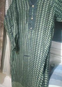 Green Black Kurta