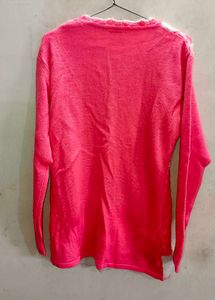 Pink Embroidered Sweater
